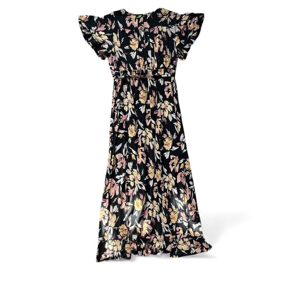 Isabel Maternity By Ingrid & Isabel Dress Womens Large Black Floral Maxi - Picture 3 of 8